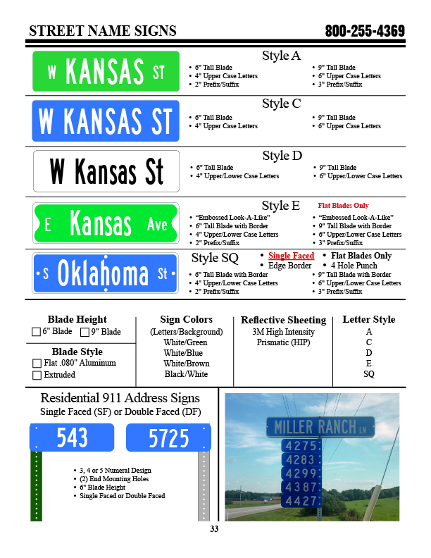 Street Name Signs